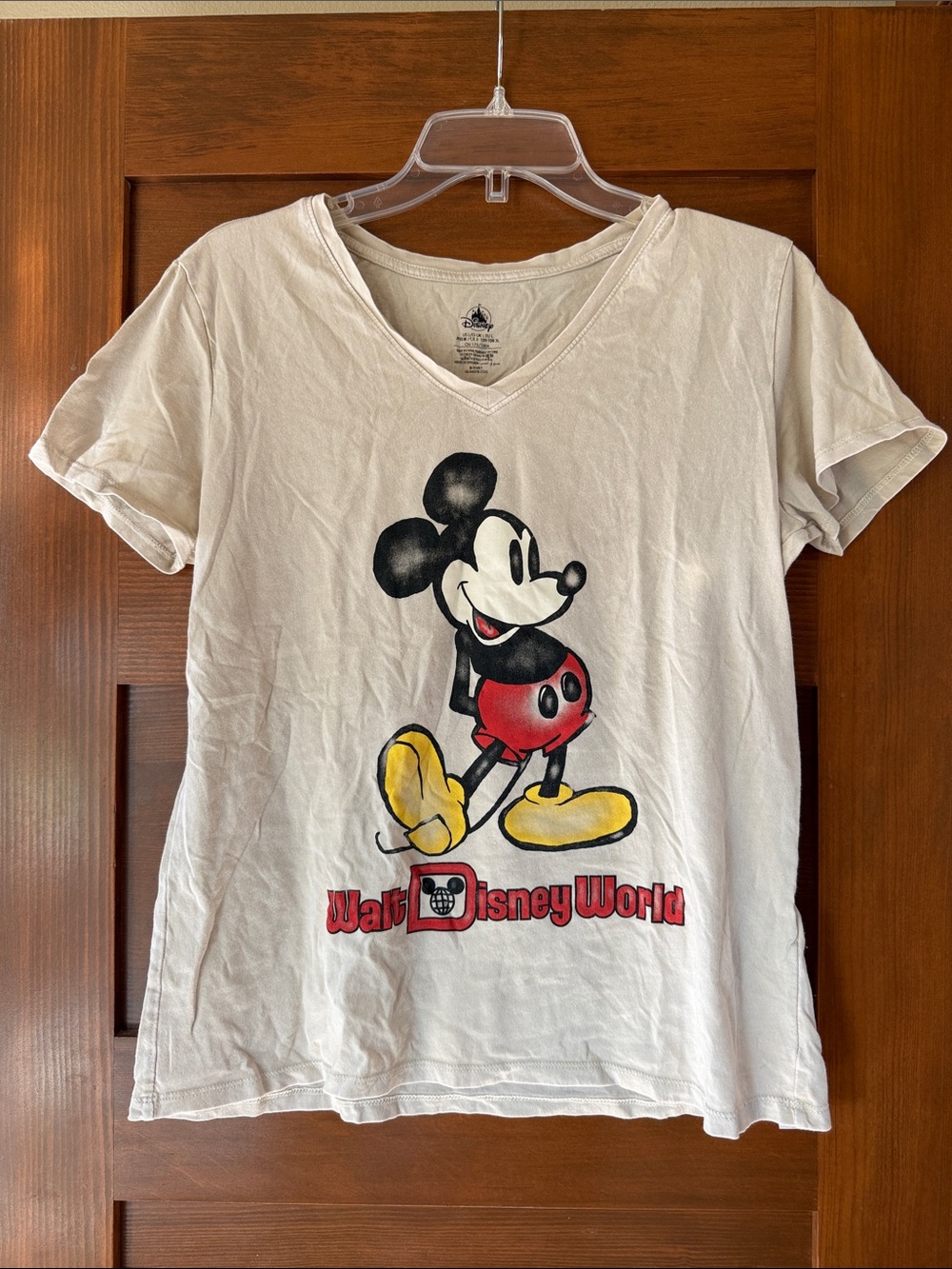 Disney White Mickey Mouse Walt Disney World Graphic Tee